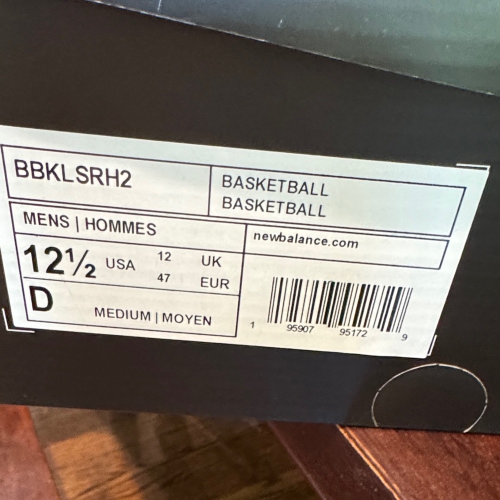 New Balance kawhi 2 men’s Black Basketball Sneakers size 12.5